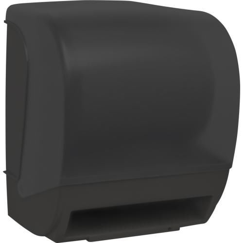 Distribuidor de toalhas de papel com sa�da autom�tica, corte manual. Preto ABS